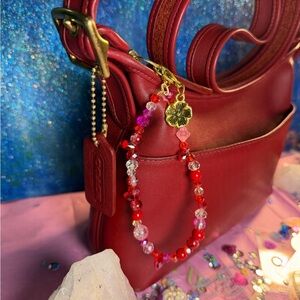 Coach Ruby Red Leather Shoulder Bag